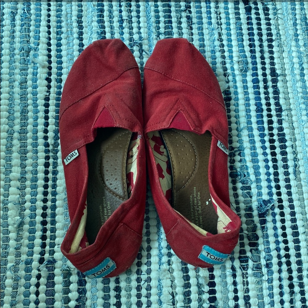 Toms, women, red sz 10